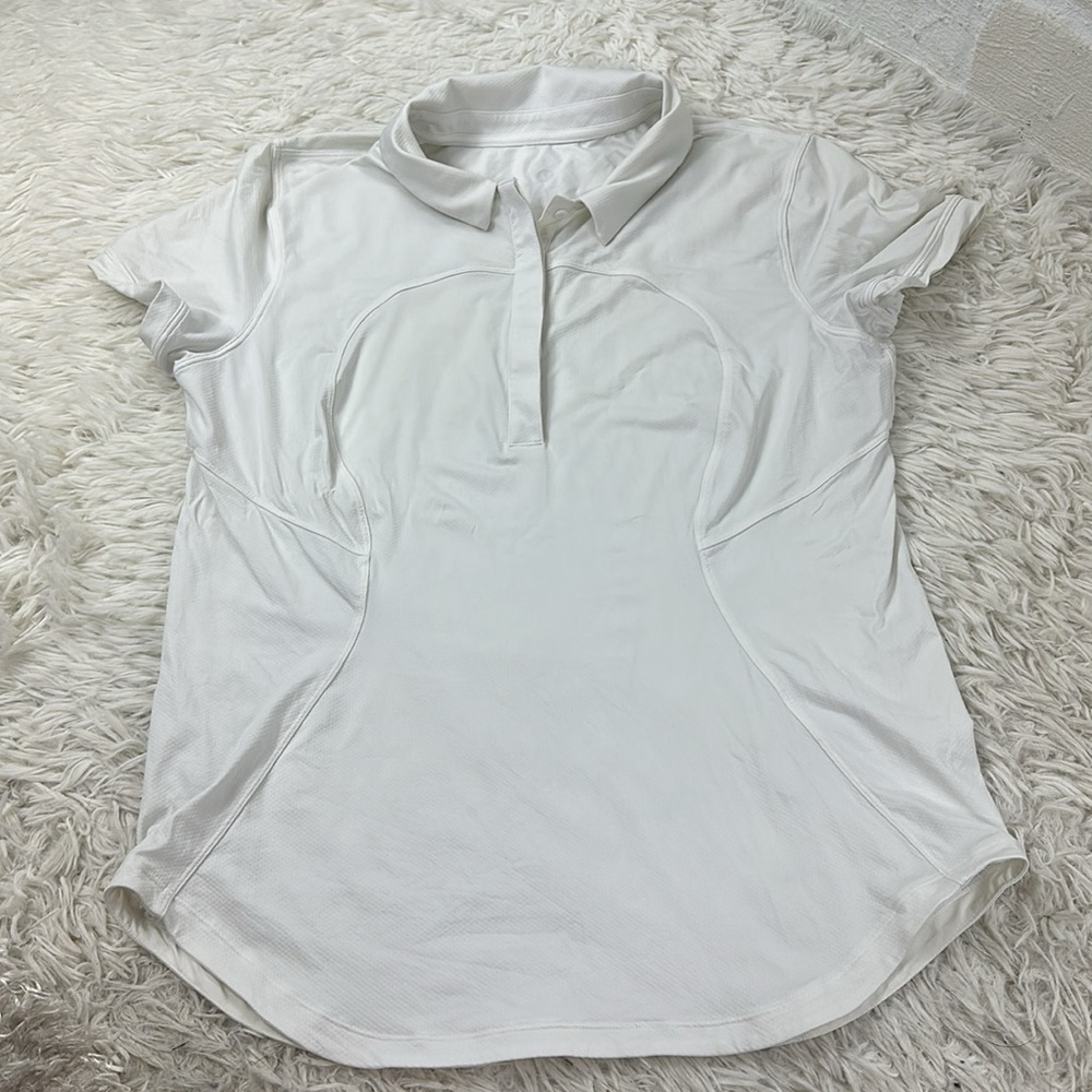 Lululemon Quick-Drying Short Sleeve Polo Shirt White